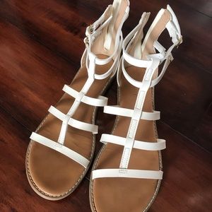 White gladiator sandals